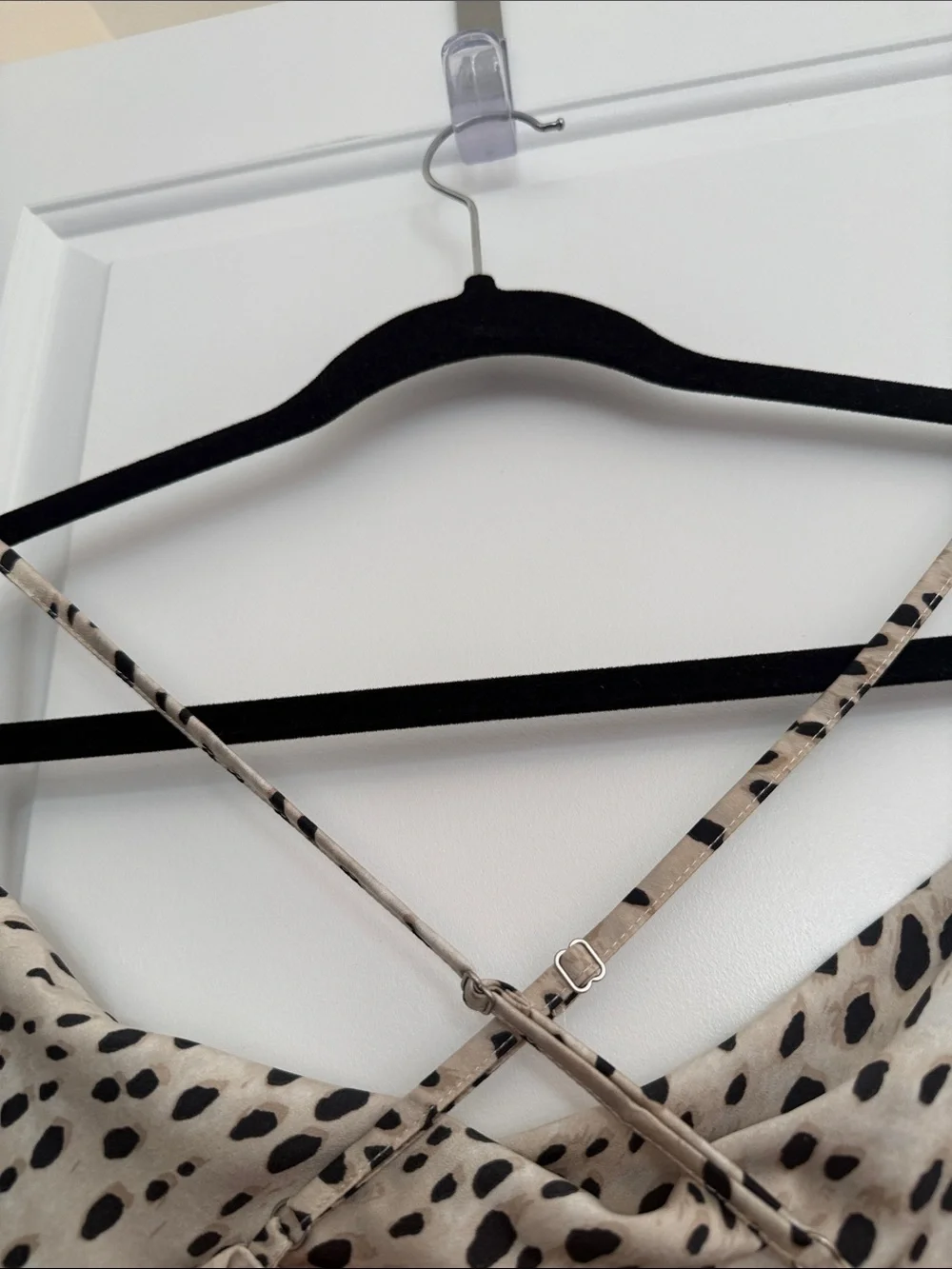 Beige Cowl Neck Animal Print Cami Top